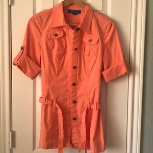 Military inspired shirt jacket